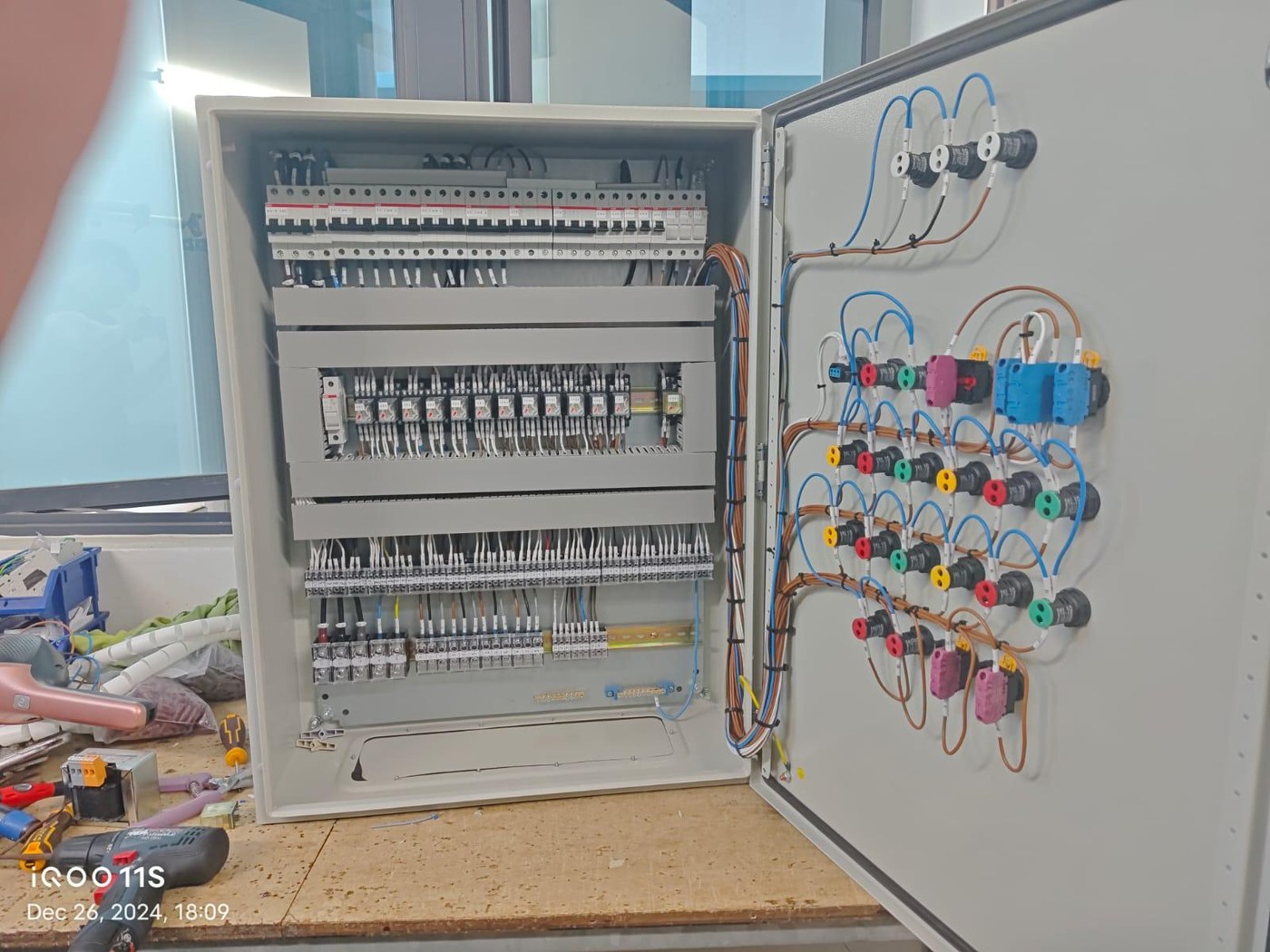 Control panel internal wiring and fabrication